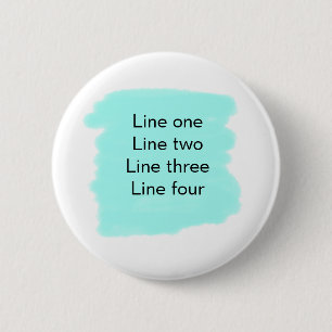 Your message here add text name monogram green 6 cm round badge