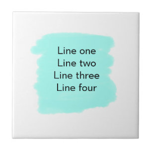 Your message here add text name monogram green ceramic tile