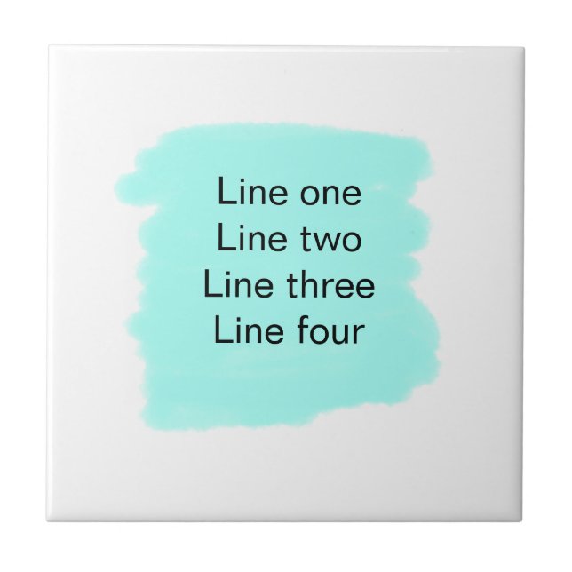 Your message here add text name monogram green  ceramic tile (Front)