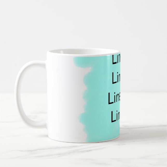 Your message here add text name monogram green  coffee mug (Left)