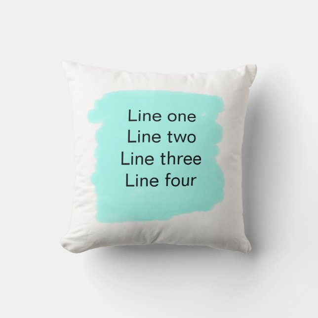 Your message here add text name monogram green  cushion (Front)
