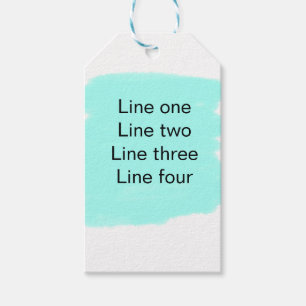 Your message here add text name monogram green gift tags