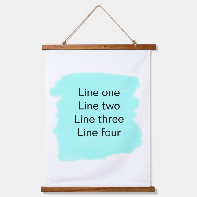 Your message here add text name monogram green  hanging tapestry (Front)
