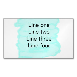 Your message here add text name monogram green Magnetic business card