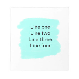 Your message here add text name monogram green notepad