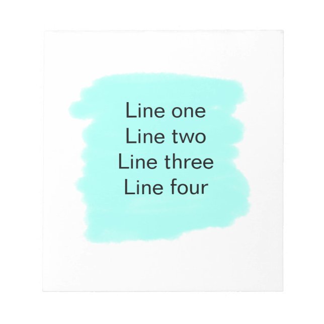 Your message here add text name monogram green  notepad (Front)