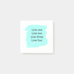 Your message here add text name monogram green post-it notes