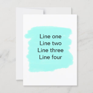 Your message here add text name monogram green postcard