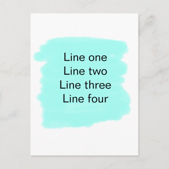 Your message here add text name monogram green  postcard (Front)