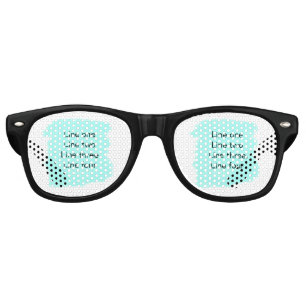 Your message here add text name monogram green  retro sunglasses