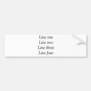 Your message here add text name monogram image quo bumper sticker
