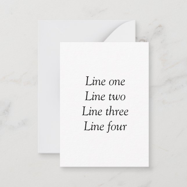 Your message here add text name monogram image quo card (Front)