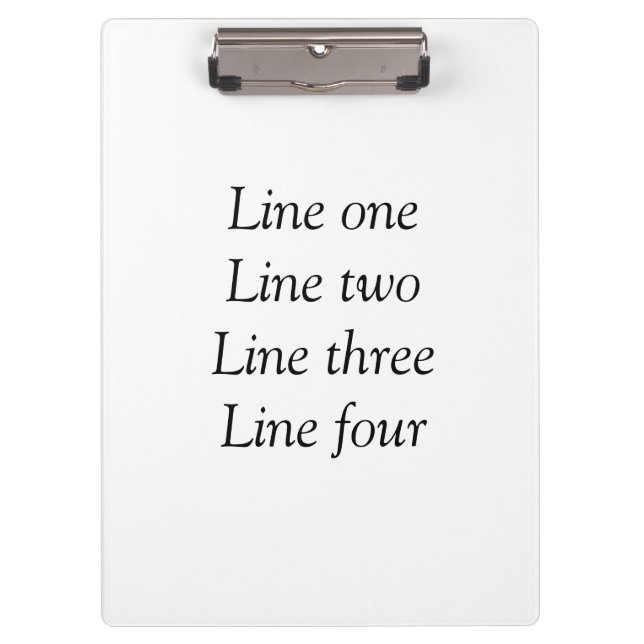 Your message here add text name monogram image quo clipboard (Front)