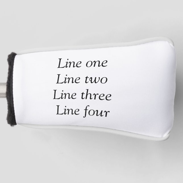 Your message here add text name monogram image quo golf head cover (Front)