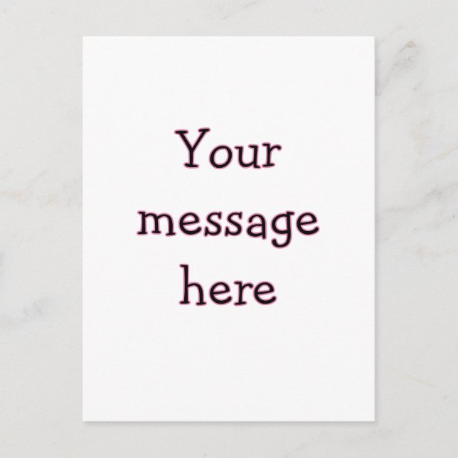 Your message here add text name monogram image quo holiday postcard (Front)