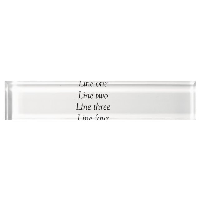 Your message here add text name monogram image quo nameplate (Front)