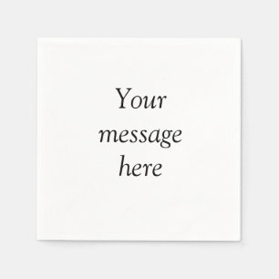 Your message here add text name monogram image quo napkin