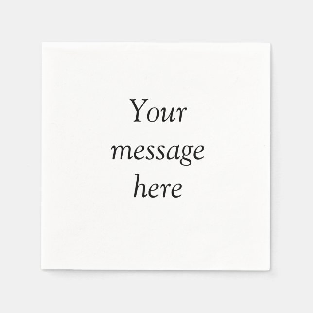Your message here add text name monogram image quo napkin (Front)