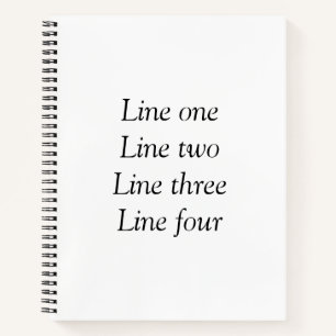 Your message here add text name monogram image quo notebook