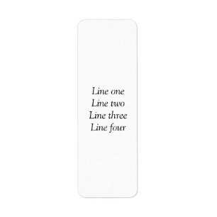 Your message here add text name monogram image quo return address label