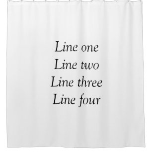 Your message here add text name monogram image quo shower curtain