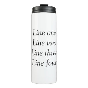 Your message here add text name monogram image quo thermal tumbler