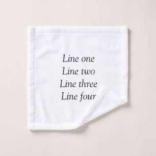 Your message here add text name monogram image quo wash cloth