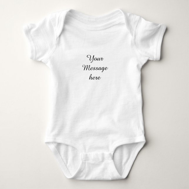 Your message here add text name monogram pink past baby bodysuit (Front)