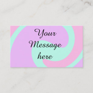 Your message here add text name monogram pink past business card
