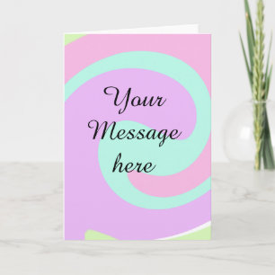 Your message here add text name monogram pink past card