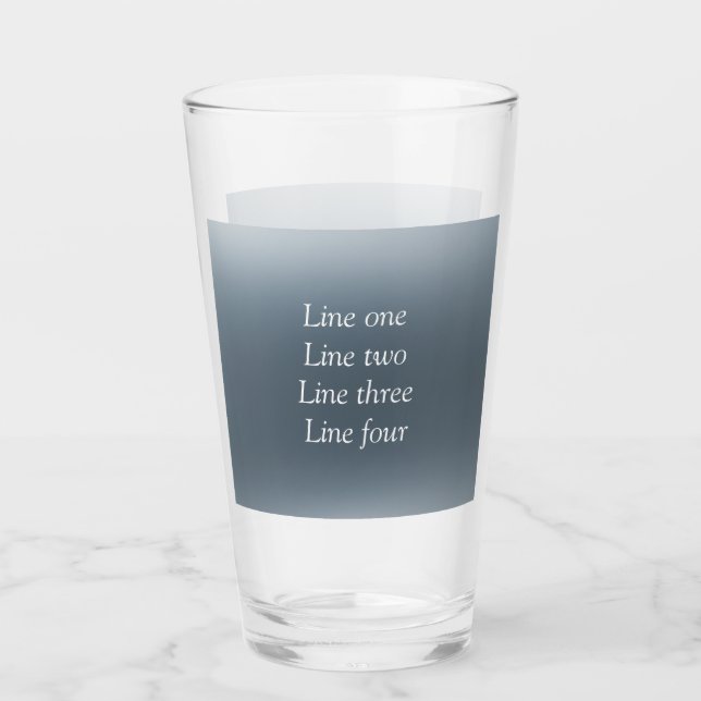 Your message here gray blue metallic background te glass (Front)