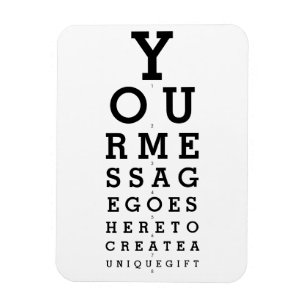 Your Message Optician Chart Fun Magnet