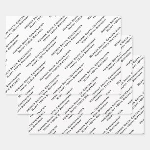 Your Message Pattern All-over Print - Black/White  Wrapping Paper Sheet