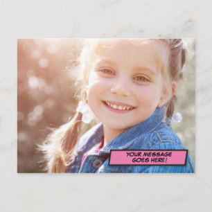 Your Message Photo Fun Retro Comic Book Pop Art Postcard