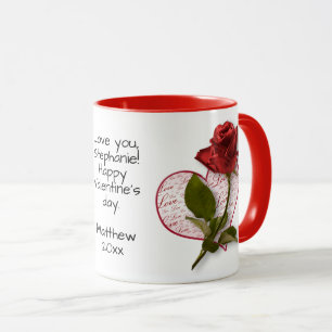 Your Message  Red Rose Photo Valentine Mug
