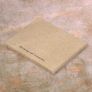 Your Message Rustic Kraft Paper Style Post-it Notes