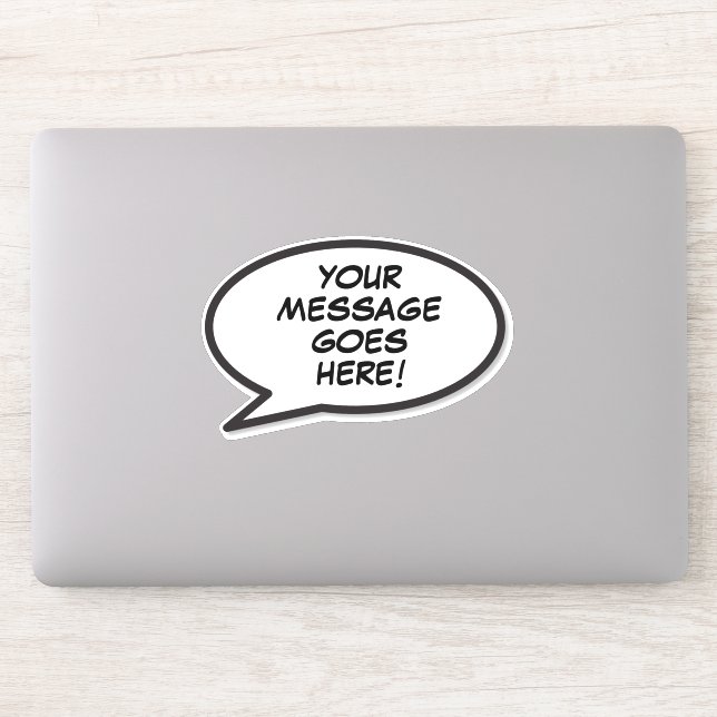 Your Message Speech Bubble Fun Retro (Computer)