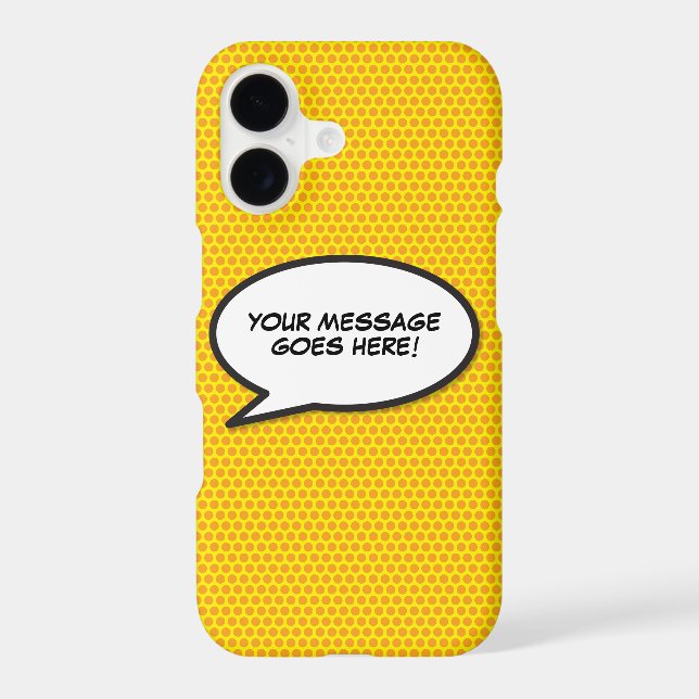 Your Message Speech Bubble Fun Retro Comic Book (Back)