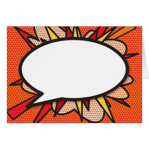 Your Message Speech Bubble Fun Retro Comic Book