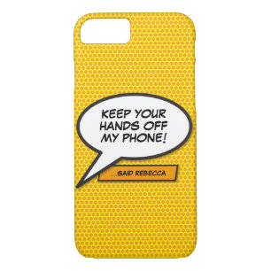 Your Message Speech Bubble Fun Retro Comic Book iPhone 8/7 Case