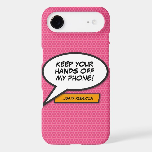 Your Message Speech Bubble Fun Retro Comic Book Case-Mate iPhone Case (Back)