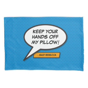 Your Message Speech Bubble Fun Retro Comic Book Pillowcase