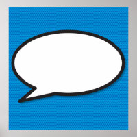 Your Message Speech Bubble Fun Retro Comic Book