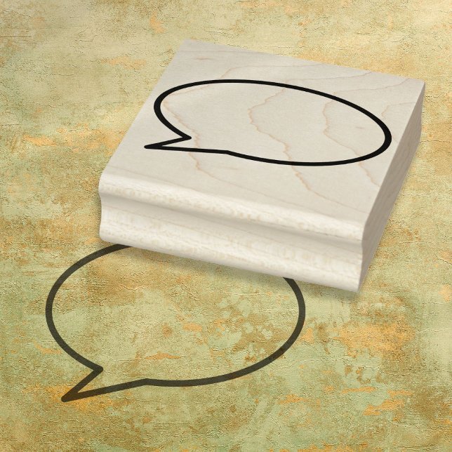 Your Message Speech Bubble Fun Retro Comic Book Rubber Stamp (Your Message Speech Bubble Fun Retro Comic Book Rubber Stamp)