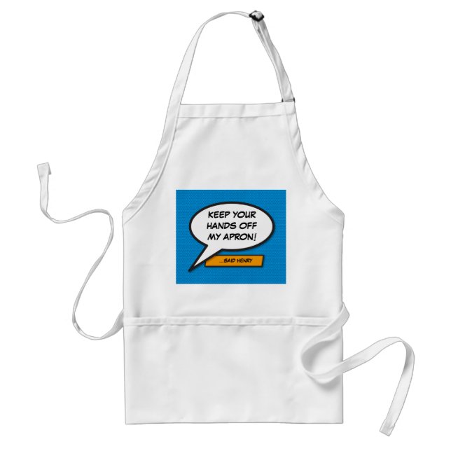 Your Message Speech Bubble Fun Retro Comic Book Standard Apron (Front)
