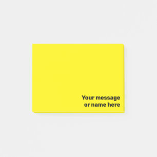 Your Message Vibrant Bright Yellow Post-it Notes