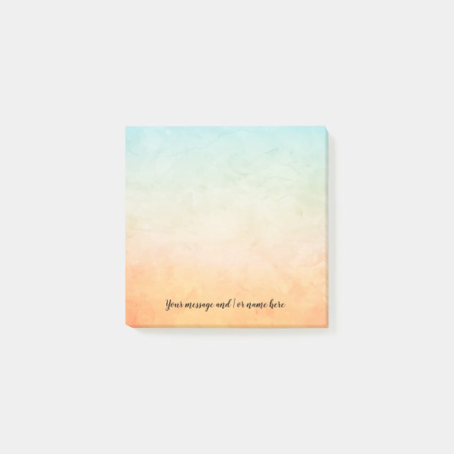 Your Message Watercolor Post-it Notes (Front)