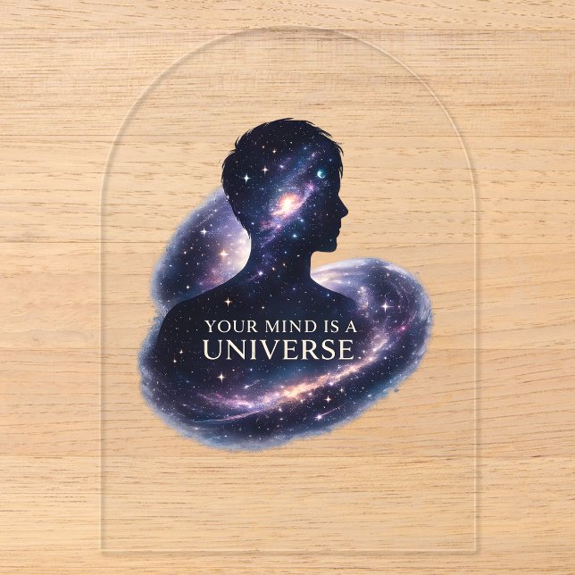 Your Mind is a Universe Acrylic Invitations (Front)