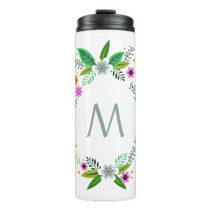 Your Monogram in a Flower Frame custom tumbler