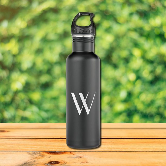 Your monogram in black&white    710 ml water bottle (Creator Uploaded)